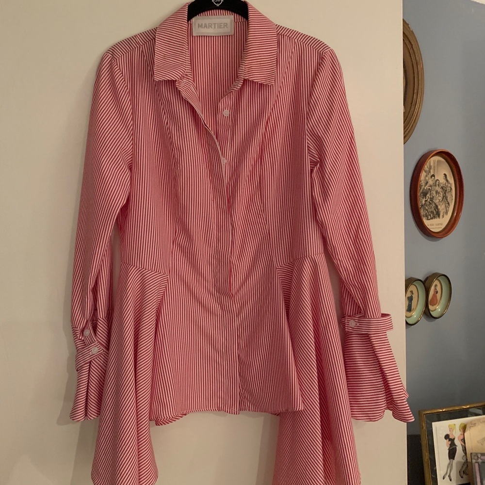 NWOT Striped Peplum Blouse